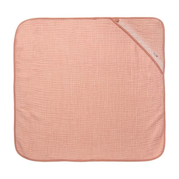 BEBE-JOU MUŠELÍNOVÝ RUČNÍK S KAPUCÍ PURE COTTON PINK - OSUŠKY A DĚTSKÉ ŽUPANY - KOUPÁNÍ A ZDRAVÍ