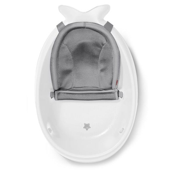 SKIP HOP VANIČKA S ERGONOMICKOU PODLOŽKOU MOBY 3 FÁZOVÁ BÍLÁ - VANIČKY PLASTOVÉ - KOUPÁNÍ A ZDRAVÍ
