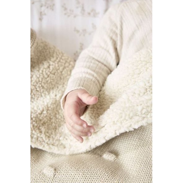 MEYCO DEKA KNOTS TEDDY FLEECE - SOFT SAND - DĚTSKÉ DEKY PRO MIMINKA - SPINKÁNÍ