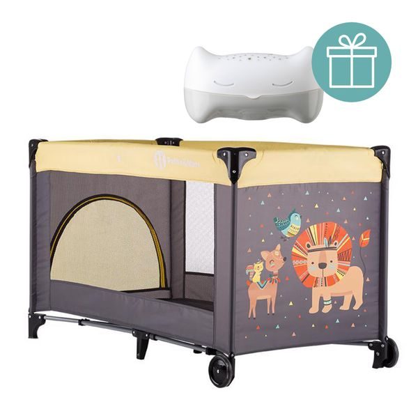 PETITE&MARS POSTÝLKA CESTOVNÍ KOOT + PŘENOSNÝ PROJEKTOR 3V1 HOOTY 0M+ - CESTOVNÍ POSTÝLKY - SPINKÁNÍ