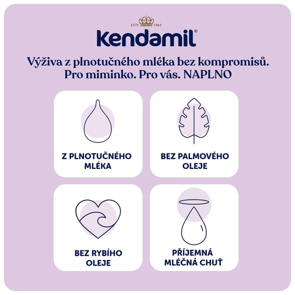 KENDAMIL PREMIUM 1 (600 G) - KOJENECKÁ MLÉKA - KRMENÍ