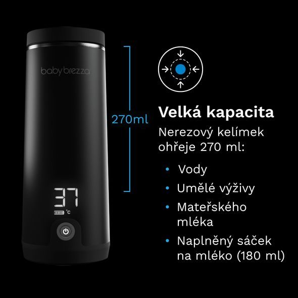 BABY BREZZA SUPERFAST PORTABLE WARMER - PŘENOSNÝ OHŘÍVAČ NA MLÉKO BLACK - KUCHYŇSKÉ PŘÍSTROJE - KRMENÍ