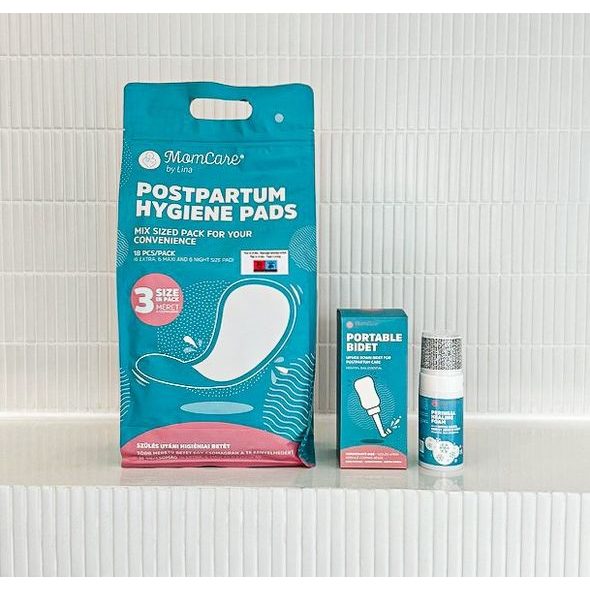 MOMCARE BY LINA ZVÝHODNĚNÝ BALÍČEK POPORODNÍ PÉČE - POPORODNÍ POMŮCKY - PRO MAMINKY