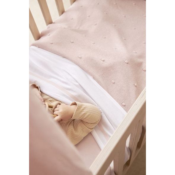 MEYCO DEKA MINI KNOTS - SOFT PINK - DĚTSKÉ DEKY PRO MIMINKA - SPINKÁNÍ