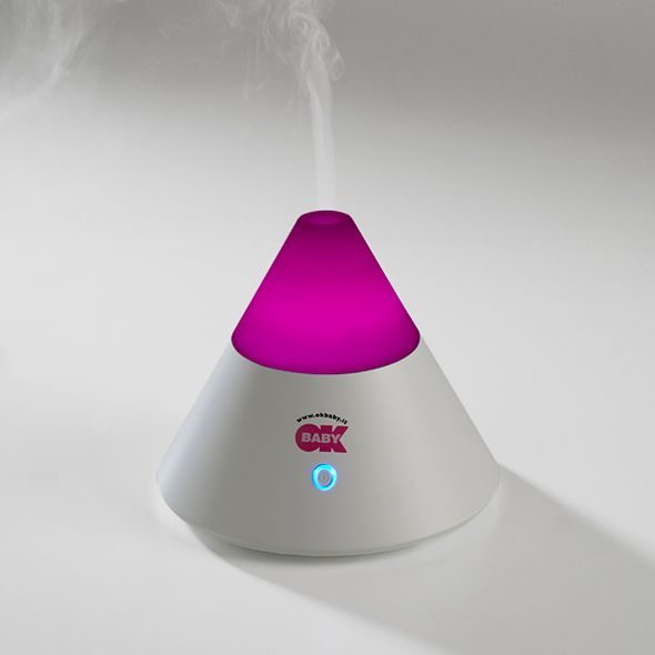 OK BABY BLUE AROMA LE JUS ZVLHČOVAČ/AROMA LAMPA ULTRASOUND - ZVLHČOVAČE A ČISTIČKY VZDUCHU - SPINKÁNÍ