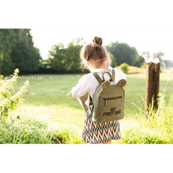 CHILDHOME DĚTSKÝ BATOH MY FIRST BAG CANVAS KHAKI - BATOHY A TAŠKY - PRO DĚTI