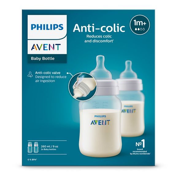 PHILIPS AVENT LÁHEV ANTI-COLIC 260ML, 1M+, 2 KS - KOJENECKÉ LAHVE - KRMENÍ