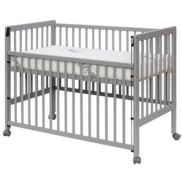 SCARLETT DĚTSKÁ POSTÝLKA - SCARLETT DOMINIK (BOROVICE), STAHOVACÍ BOČNICE - 120 X 60 CM - ŠEDÁ - DŘEVĚNÉ POSTÝLKY - SPINKÁNÍ