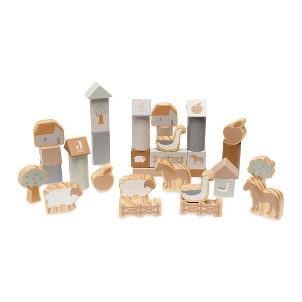 JOLLEIN KOSTKY DŘEVĚNÉ 34 KS V TUBĚ FARMA - KOSTKY - PRO DĚTI
