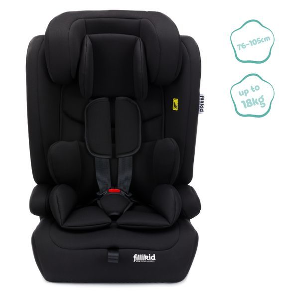 FILLIKID AUTOSEDAČKA OLLI 76-150 CM BLACK - AUTOSEDAČKY 15-36KG - AUTOSEDAČKY A PŘÍSLUŠENSTVÍ