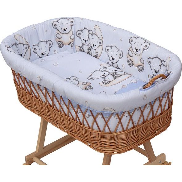 SCARLETT MOJŽÍŠŮV KOŠÍK S PODVOZKEM PRO MIMINKO TORO MODRÁ - KOŠÍKY A KOLÉBKY - SPINKÁNÍ