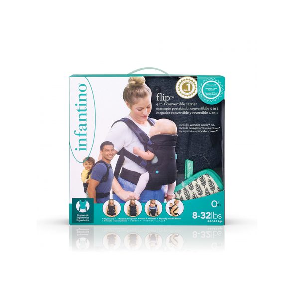 INFANTINO NOSÍTKO FLIP ADVANCED 4V1 TMAVĚ ŠEDÉ - ERGONOMICKÁ NOSÍTKA - NOŠENÍ & SPORT