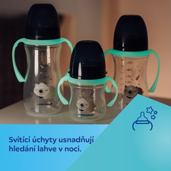 CANPOL BABIES ANTIKOLIKOVÁ LAHEV EASYSTART SLEEPY KOALA 240ML MODRÁ - KOJENECKÉ LAHVE - KRMENÍ