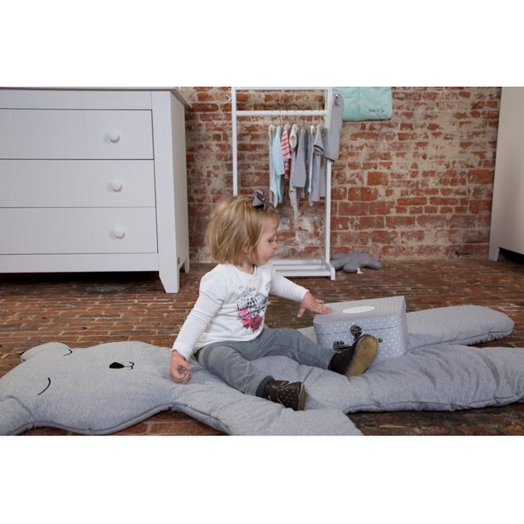 CHILDHOME HRACÍ DEKA MEDVĚD TEDDY JERSEY GREY 150CM - HRACÍ DEKY - PRO DĚTI