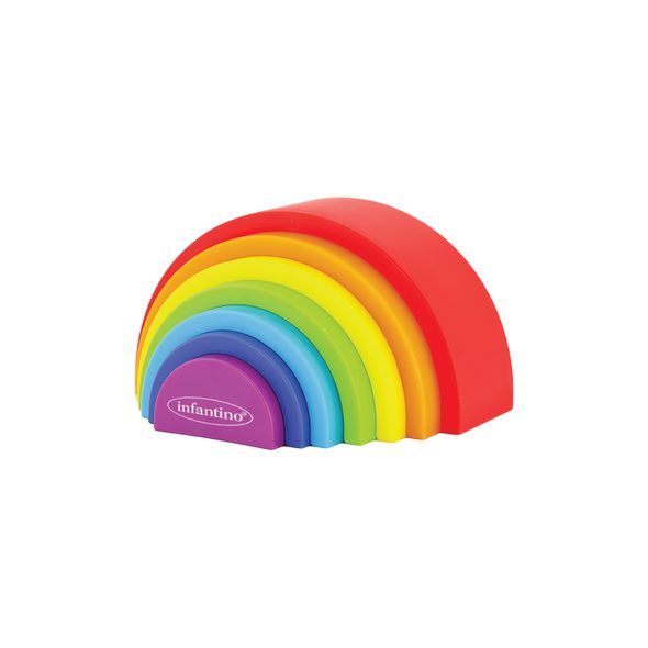 INFANTINO SKLÁDAČKA DUHA MAGIC RAINBOW - STAVEBNICE A PUZZLE - PRO DĚTI