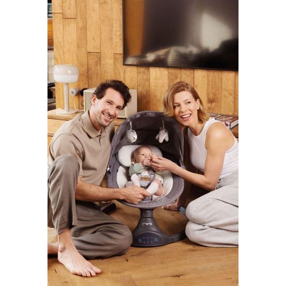 MOMI ELEKTRICKÁ HOUPAČKA KENANI TMAVĚ ŠEDÁ - LEHÁTKA A HOUPADLA - SPINKÁNÍ