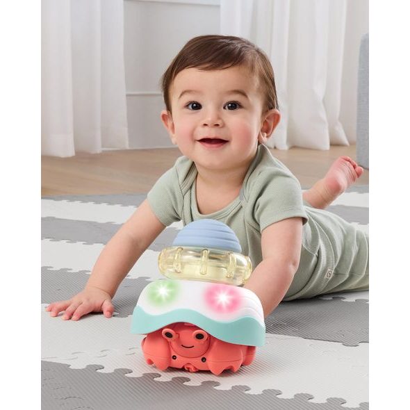 SKIP HOP HRAČKA AKTIVNÍ NA PODPORU PLAZENÍ KRAB 4V1 5M+ - SENZORICKÉ HRAČKY - PRO DĚTI
