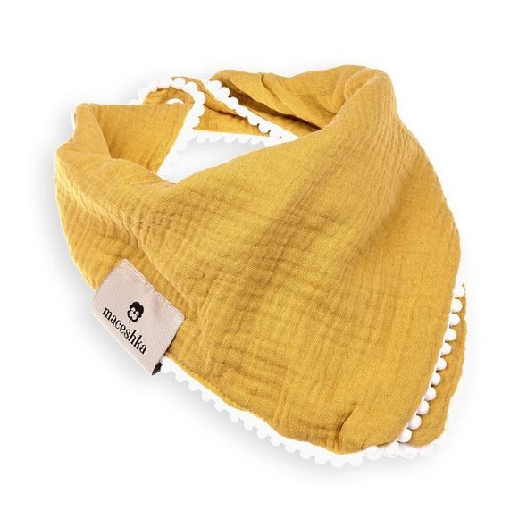 MACESHKA SLINTÁČEK NATURE DVOJITÝ S OZDOBNÝM OKRAJEM - BRYNDÁKY - KRMENÍ