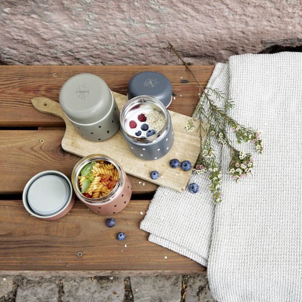 LÄSSIG FOOD JAR MEDIUM HAPPY PRINTS CARAMEL - TERMOOBALY A TERMOSKY - KRMENÍ