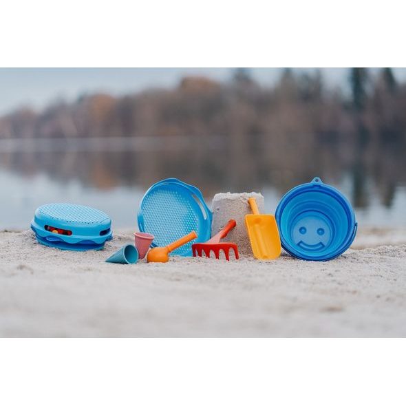 COMPACTOYS SKLÁDACÍ SADA NA PÍSEK 7V1 MODRÁ - HRAČKY NA PÍSEK - PRO DĚTI