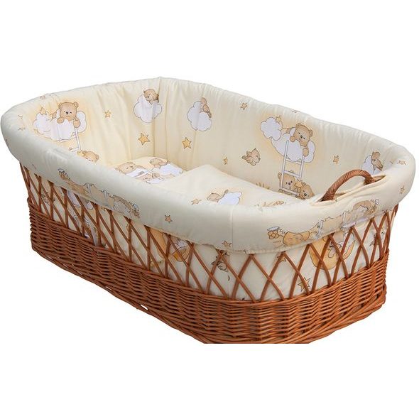 SCARLETT PROUTĚNÝ KOŠÍK NA MIMINKO MRÁČEK BÉŽOVÁ - KOŠÍKY A KOLÉBKY - SPINKÁNÍ