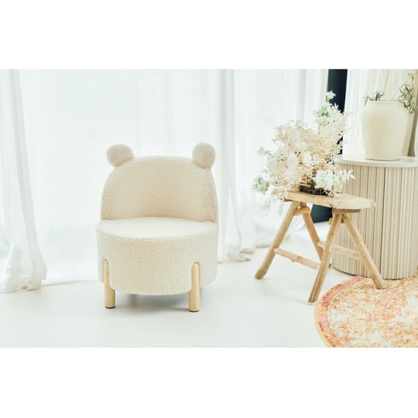 CHILDHOME KŘESLO DĚTSKÉ TEDDY OFF WHITE - KŘESÍLKA - SPINKÁNÍ