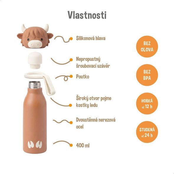 ZAZU DĚTSKÁ TERMOLÁHEV 400 ML - HIGHLANDER - TERMOOBALY A TERMOSKY - KRMENÍ