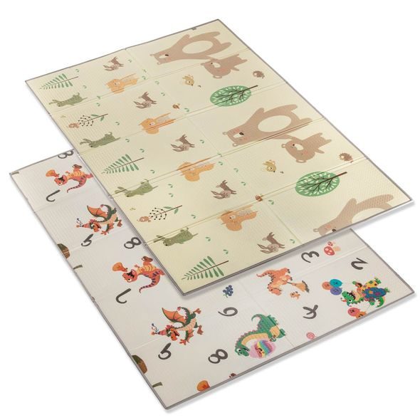 ZOPA MULTIFUNKČNÍ PĚNOVÁ SKLÁDACÍ PODLOŽKA OBOUSTRANNÁ 200X150 - HRACÍ PODLOŽKY NA ZEM - SPINKÁNÍ