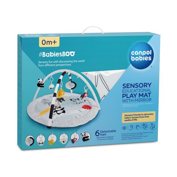 CANPOL BABIES SENZORICKÁ HRACÍ DEKA SE ZRCÁTKEM BABIESBOO - HRACÍ DEKY - PRO DĚTI
