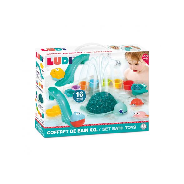 LUDI VELKÁ SADA DO KOUPELE ŽELVA - HRAČKY DO VANY - PRO DĚTI