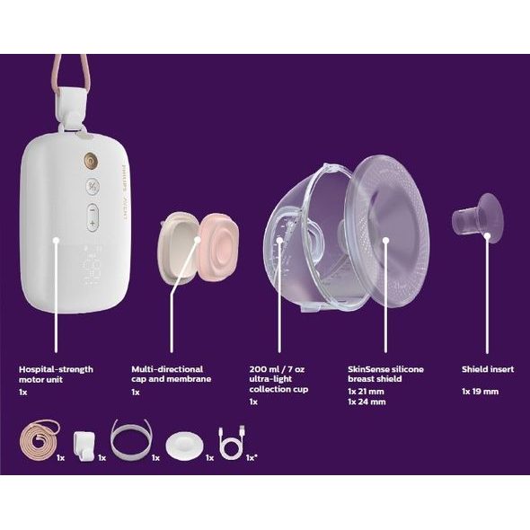 PHILIPS AVENT ODSÁVAČKA MATEŘSKÉHO MLÉKA ELEKTRICKÁ HANDS-FREE PREMIUM PLUS SCF531/11 - ODSÁVAČKY MATEŘSKÉHO MLÉKA - KRMENÍ