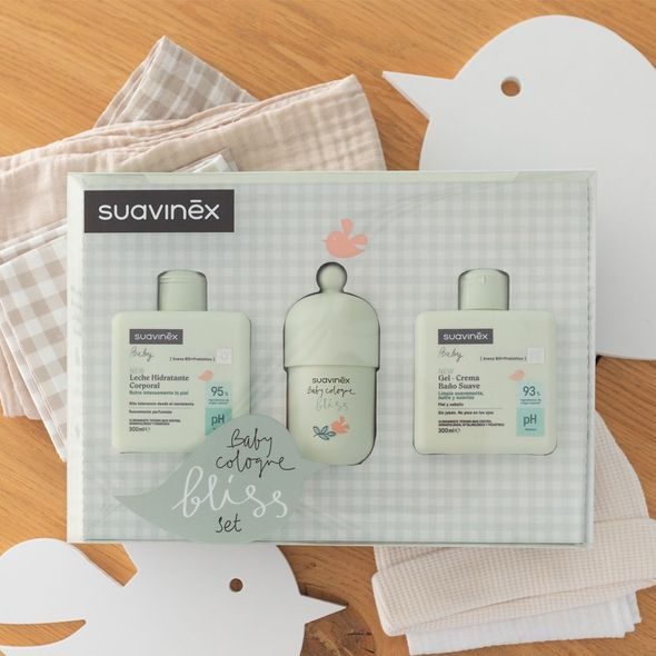 SUAVINEX SET HYDRATAČNÍ EMULZE 300ML + KRÉMOVÝ MYCÍ GEL 300ML + KOLÍNSKÁ VODA BLISS 100ML - KOSMETIKA PRO CELOU RODINU - PRO MAMINKY