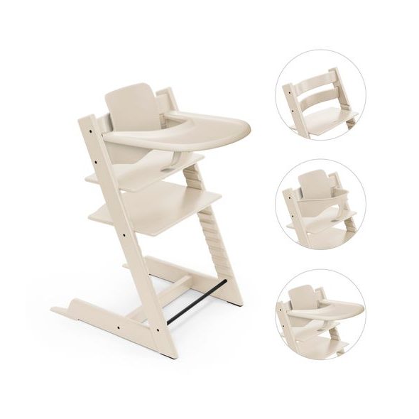 STOKKE® TRIPP TRAPP® + BABY SET + PULT ZVÝHODNĚNÁ SADA - JÍDELNÍ ŽIDLIČKY DŘEVĚNÉ - KRMENÍ