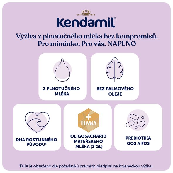 KENDAMIL PREMIUM 2 (600 G) - KOJENECKÁ MLÉKA - KRMENÍ