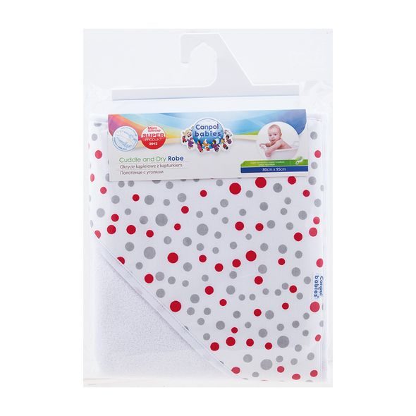 CANPOL BABIES OSUŠKA S KAPUCÍ S VÝŠIVKOU ZVÍŘÁTEK - OSUŠKY A DĚTSKÉ ŽUPANY - KOUPÁNÍ A ZDRAVÍ