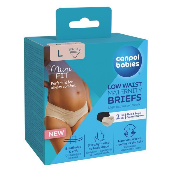 CANPOL BABIES TĚHOTENSKÉ KALHOTKY S NÍZKÝM PASEM MUMFIT L 2KS - TĚHOTENSKÉ SPODNÍ PRÁDLO - PRO MAMINKY