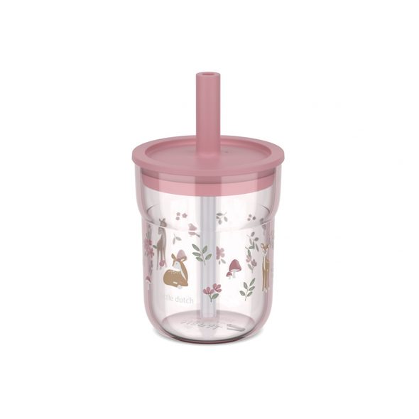 LITTLE DUTCH KELÍMEK S BRČKEM 250 ML FAIRY GARDEN - DĚTSKÉ HRNEČKY - KRMENÍ