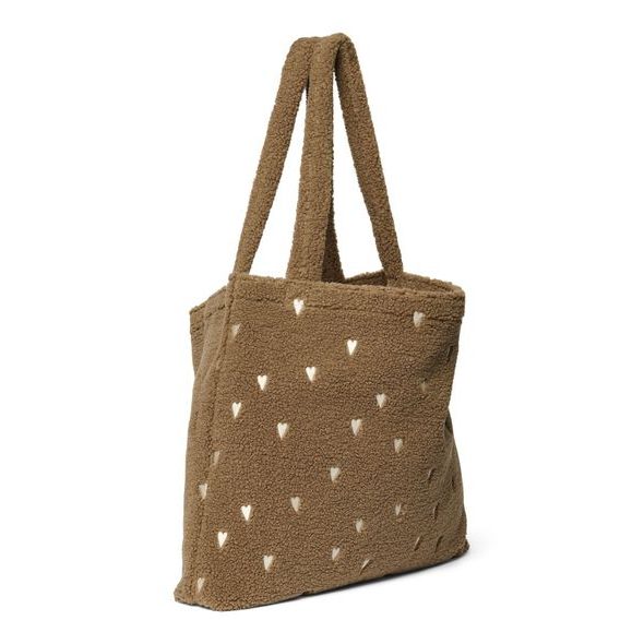 STUDIO NOOS TEDDY HEARTS MOM BAG BROWN HEARTS - PŘEBALOVACÍ TAŠKY - KOČÁRKY A PŘÍSLUŠENSTVÍ