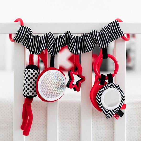 CANPOL BABIES KONTRASTNÍ ZÁVĚSNÁ HRAČKA NA KOČÁREK/AUTOSEDAČKU SENSORY - HRAČKY K ZAVĚŠENÍ - PRO DĚTI