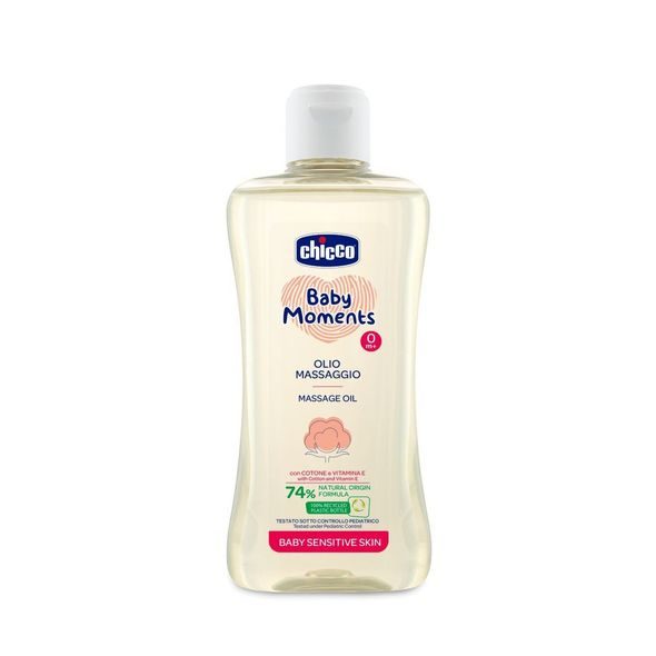 CHICCO OLEJ MASÁŽNÍ SENSITIVE 200ML - ŠAMPÓNY, KOZMETIKA - KOUPÁNÍ A ZDRAVÍ