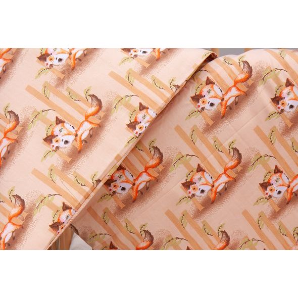 SCARLETT SOUPRAVA DO POSTÝLKY 2-DÍLNÁ LIŠKA BÉŽOVÁ 90X120CM - POVLEČENÍ DO POSTÝLKY - SPINKÁNÍ