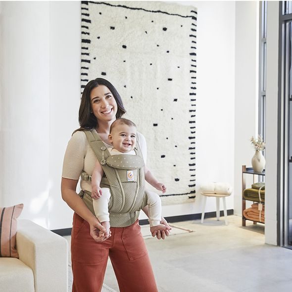 ERGOBABY OMNI BREEZE - SOFT OLIVE DIAMOND - ERGONOMICKÁ NOSÍTKA - NOŠENÍ & SPORT