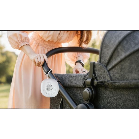 ZOPA PŘENOSNÝ USÍNACÍ MODUL PREMIUM S LED SVĚTLEM, BÍLÝM ŠUMEM A ZVUKY - NOČNÍ SVĚTLA - SPINKÁNÍ