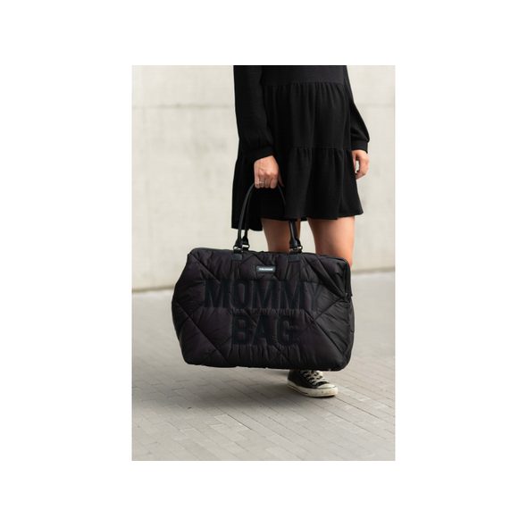 CHILDHOME PŘEBALOVACÍ TAŠKA MOMMY BAG PUFFERED BLACK - PŘEBALOVACÍ TAŠKY - KOČÁRKY A PŘÍSLUŠENSTVÍ