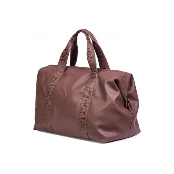 CHILDHOME PŘEBALOVACÍ TAŠKA MOMMY BAG SIGNATURE VEGAN LEATHER DARK BROWN - PŘEBALOVACÍ TAŠKY - KOČÁRKY A PŘÍSLUŠENSTVÍ