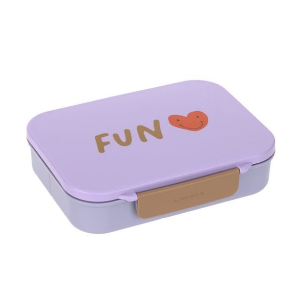 LÄSSIG KIDS LUNCHBOX BENTO LITTLE GANG HEART LILAC - KRABIČKY NA SVAČINU - KRMENÍ