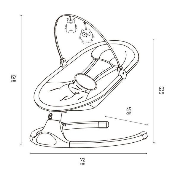 MOMI ELEKTRICKÉ HOUPÁTKO MOMI KENANI BÉŽOVÉ - LEHÁTKA A HOUPADLA - SPINKÁNÍ