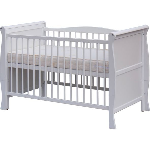 SCARLETT DĚTSKÁ POSTÝLKA S VYNDAVACÍMI PŘÍČKAMI MARINA (BOROVICE) BÍLÁ 120X60CM - DŘEVĚNÉ POSTÝLKY - SPINKÁNÍ