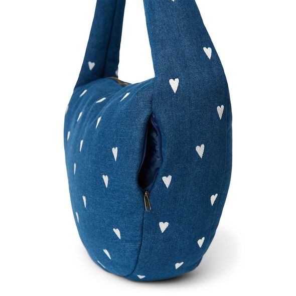 STUDIO NOOS DENIM CROSS BODY BAG | HEARTS DARK BLUE WHITE HEARTS - DOPLŇKY - PRO MAMINKY