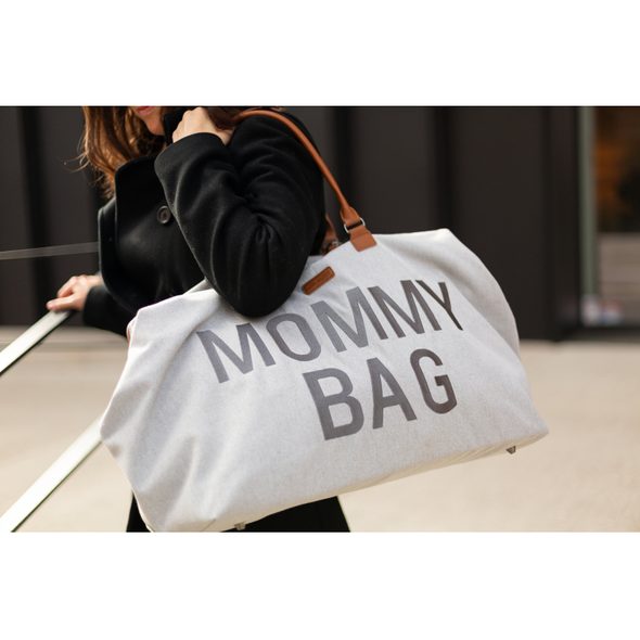 CHILDHOME PŘEBALOVACÍ TAŠKA MOMMY BAG CANVAS GREY - PŘEBALOVACÍ TAŠKY - KOČÁRKY A PŘÍSLUŠENSTVÍ